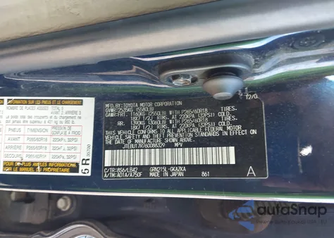 2006 Toyota 4Runner Limited V6 from USA, damaged, VIN JTEBU17R760088329